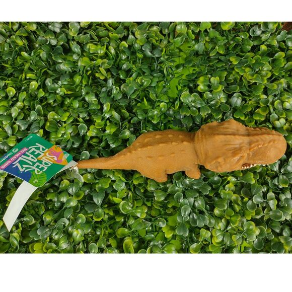 Tyrannosaurus Rex Dinosaur Squishy Toy Figure Squeezable T-Rex Dino Sand Brown - Picture 11 of 15